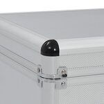vidaXL Boîtes de rangement 2 Pièces Argenté Aluminium