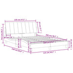 vidaXL Lit avec matelas bleu 120x200 cm velours