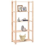 vidaXL Étagères de rangement à 5 niveaux 10Pièces 80x38x170 cm Pin 250 kg