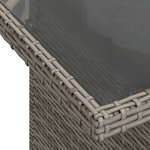 vidaXL Salon de jardin avec coussins 10 Pièces gris résine tressée