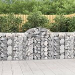 vidaXL Paniers à gabions arqués 6 Pièces 200x50x100/120 cm fer galvanisé