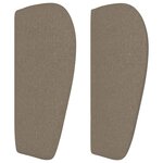 vidaXL Tête de lit avec oreilles Taupe 203x23x78/88 cm Tissu