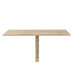 Table murale table rabattable table pliable effet hêtre 100 x 60 x 58cm mélaminé 03_0004354