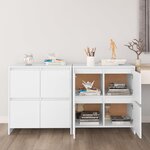 vidaXL Buffets 2 Pièces Blanc 70x41x75 cm Bois d'ingénierie