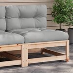 vidaXL Canapé de jardin sans accoudoirs et coussins bois massif de pin