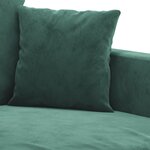 vidaXL Ensemble de canapés 2 Pièces avec coussins Vert foncé Velours