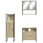 vidaXL Ensemble de meubles de salle de bain 3 Pièces chêne sonoma