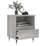vidaXL Tables de chevet 2 Pièces sonoma gris 40x35x50 cm bois ingénierie