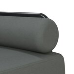 vidaXL Canapé-lit en forme de L gris foncé 260x140x70 cm tissu