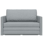 vidaXL Canapé-lit au sol 2-en-1 gris clair 124x71x78 cm en tissu