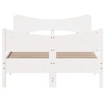 vidaXL Cadre de lit sans matelas blanc 120x190 cm bois de pin massif