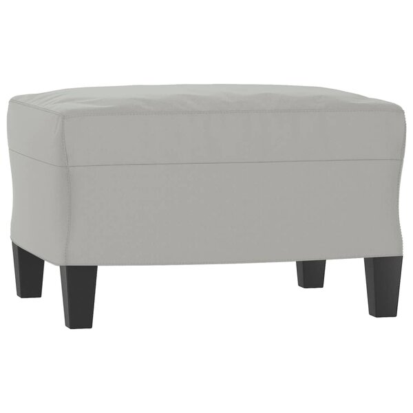 vidaXL Repose-pied Gris clair 60x50x41 cm Tissu microfibre