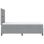vidaXL Lit à Ressorts avec Matelas Gris Clair 120x200 cm Tissu
