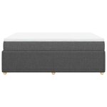 vidaXL Sommier à lattes de lit avec matelas Gris foncé 160x200cm Tissu