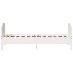 vidaXL Cadre de lit sans matelas blanc 100x200 cm bois de pin massif