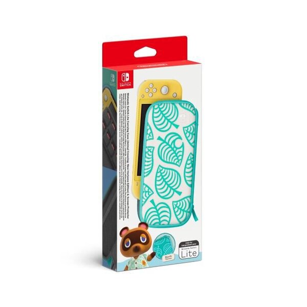 Pochette de transport Edition Animal Crossing : New Horizons et protection d'écran Nintendo Switch Lite