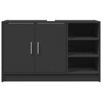 vidaXL Armoire d'évier noir 90x29x55 cm bois d'ingénierie