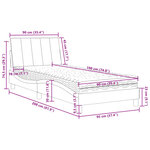 vidaXL Lit avec matelas vert foncé 90x190 cm velours