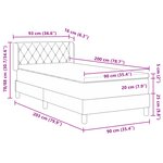 vidaXL Lit à ressort avec matelas Rose 90x200 cm Velours