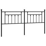 vidaXL Tête de lit métal noir 193 cm