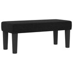 vidaXL Lit à Sommier avec Matelas et Banc Noir 100x200 cm Tissu