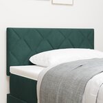 vidaXL Tête de lit LED vert foncé Ensemble de 2 Vert foncé Mousse et bois