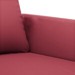 vidaXL Ensemble de canapés 3 Pièces et coussins Rouge bordeaux Similicuir