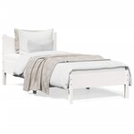 vidaXL Cadre de lit sans matelas blanc 90x190 cm bois de pin massif
