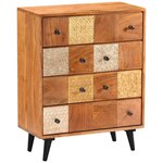 vidaXL Commode à tiroirs 60x30x75 cm Bois d'acacia massif