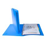 Classeur 4 Anneaux 30 Mm Polypropylène Chromaline - A4 Maxi - Turquoise - X 10 - Exacompta