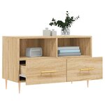 vidaXL Meuble TV Chêne sonoma 80x36x50 cm Bois d'ingénierie