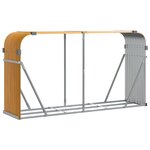 vidaXL Porte-bûches marron clair 180x45x100 cm acier galvanisé