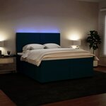 vidaXL Sommier à lattes de lit et matelas bleu 180x200 cm velours