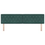 vidaXL Tête de lit LED boutons cristal vert foncé 90 cm Velours