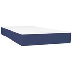 vidaXL Sommier à lattes de lit et matelas et LED Bleu 200x200 cm Tissu