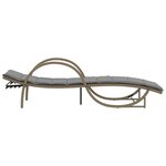 vidaXL Chaises longues lot de 2 avec coussins beige résine tressée