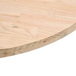 vidaXL Dessus de table Ø60x2 5 cm Bois de pin massif