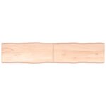 vidaXL Dessus de table bois massif non traité bordure assortie