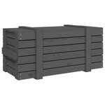 vidaXL Boîte de rangement Gris 91x40 5x42 cm Bois massif de pin