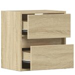 vidaXL Meubles TV muraux lumières LED 2 Pièces chêne sonoma 41x31x45 cm