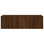 vidaXL Meuble TV mural avec lumières LED chêne marron 100x35x31 cm