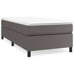 vidaXL Cadre de lit sans matelas gris 90x200 cm similicuir