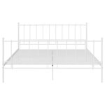 vidaXL Cadre de lit sans matelas blanc métal 200x200 cm