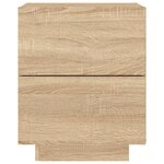 vidaXL Armoire de chevet avec lumières LED chêne sonoma