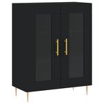 vidaXL Buffet haut Noir 69 5x34x180 cm Bois d'ingénierie