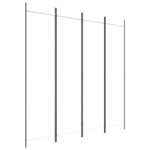 vidaXL Cloison de séparation 4 panneaux Blanc 200x200 cm Tissu