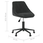 vidaXL Chaises pivotantes à manger lot de 2 noir velours