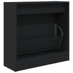 vidaXL Armoire à chaussures noir 60x21x57 cm bois d'ingénierie
