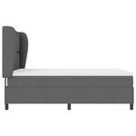 Lit Box Spring vidaXL avec Matelas - Gris Foncé  140x190 cm  Tissu