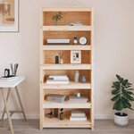 vidaXL Bibliothèque 80x35x183 cm Bois de pin massif